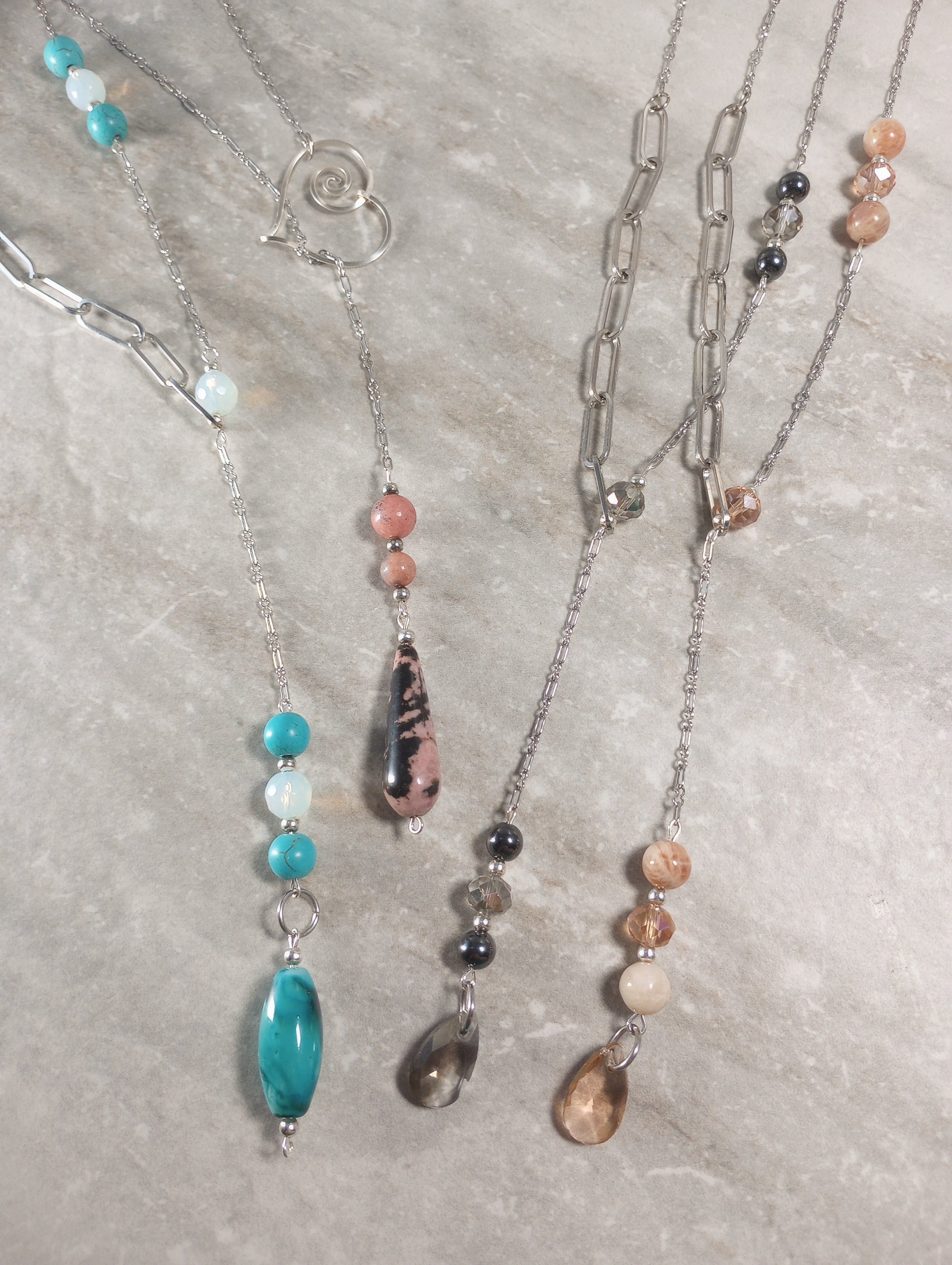 Lariat Necklace on Chain - Windfall Jewelry