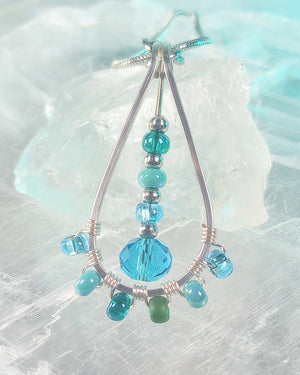 Beaded Teardrop Pendant Necklace