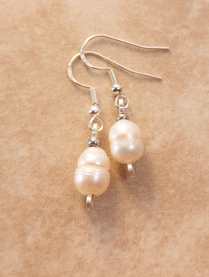 Ivory Luster Freshwater Pearl Earrings