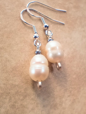 Ivory Luster Freshwater Pearl Earrings