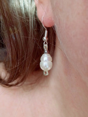 Ivory Luster Freshwater Pearl Earrings