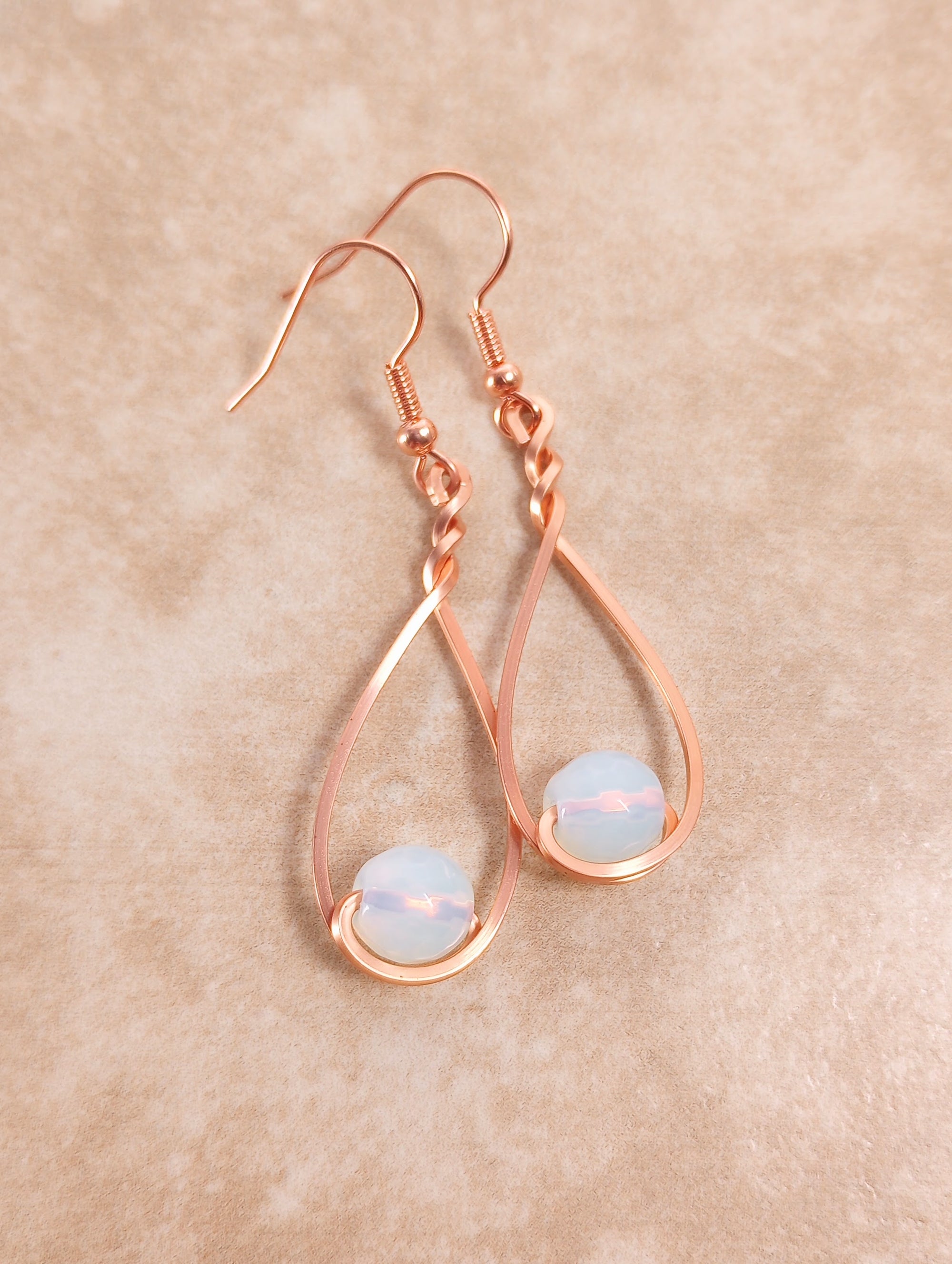 Opalite & Copper Classic Drop Earrings