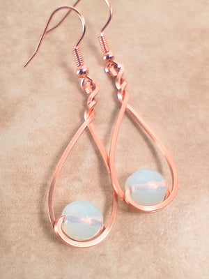 Opalite & Copper Classic Drop Earrings