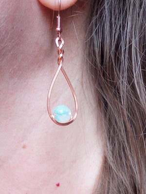 Opalite & Copper Classic Drop Earrings