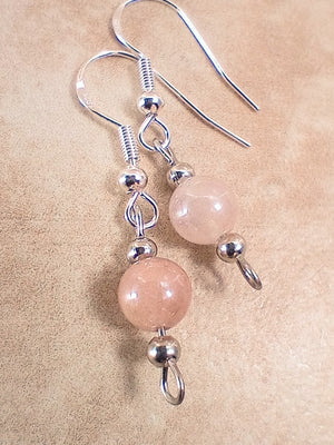 Sunstone Beaded Earrings