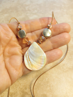 Teardrop Shell Beaded Necklace