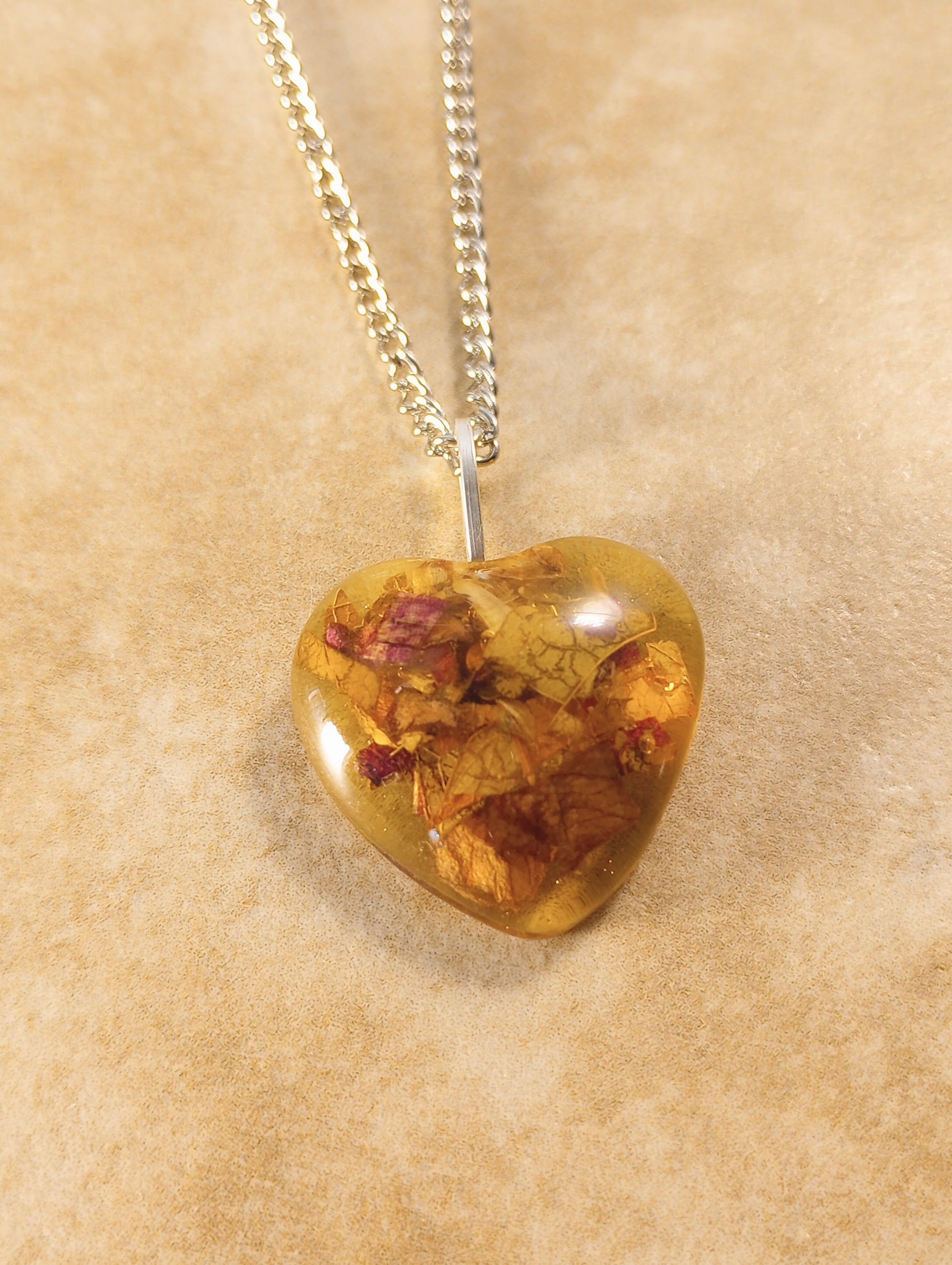 Floral Heart Pendant Necklace