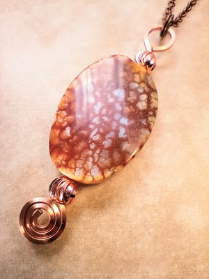 Stone Spinner Agate Pendant Necklace