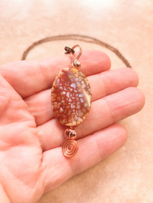 Stone Spinner Agate Pendant Necklace