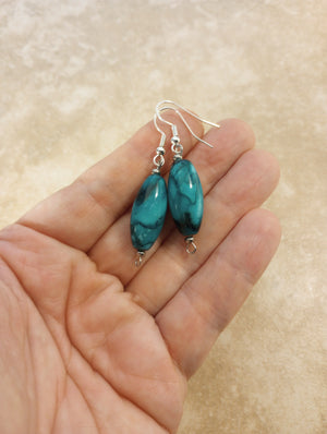 Wavy Splash Bead Earrings