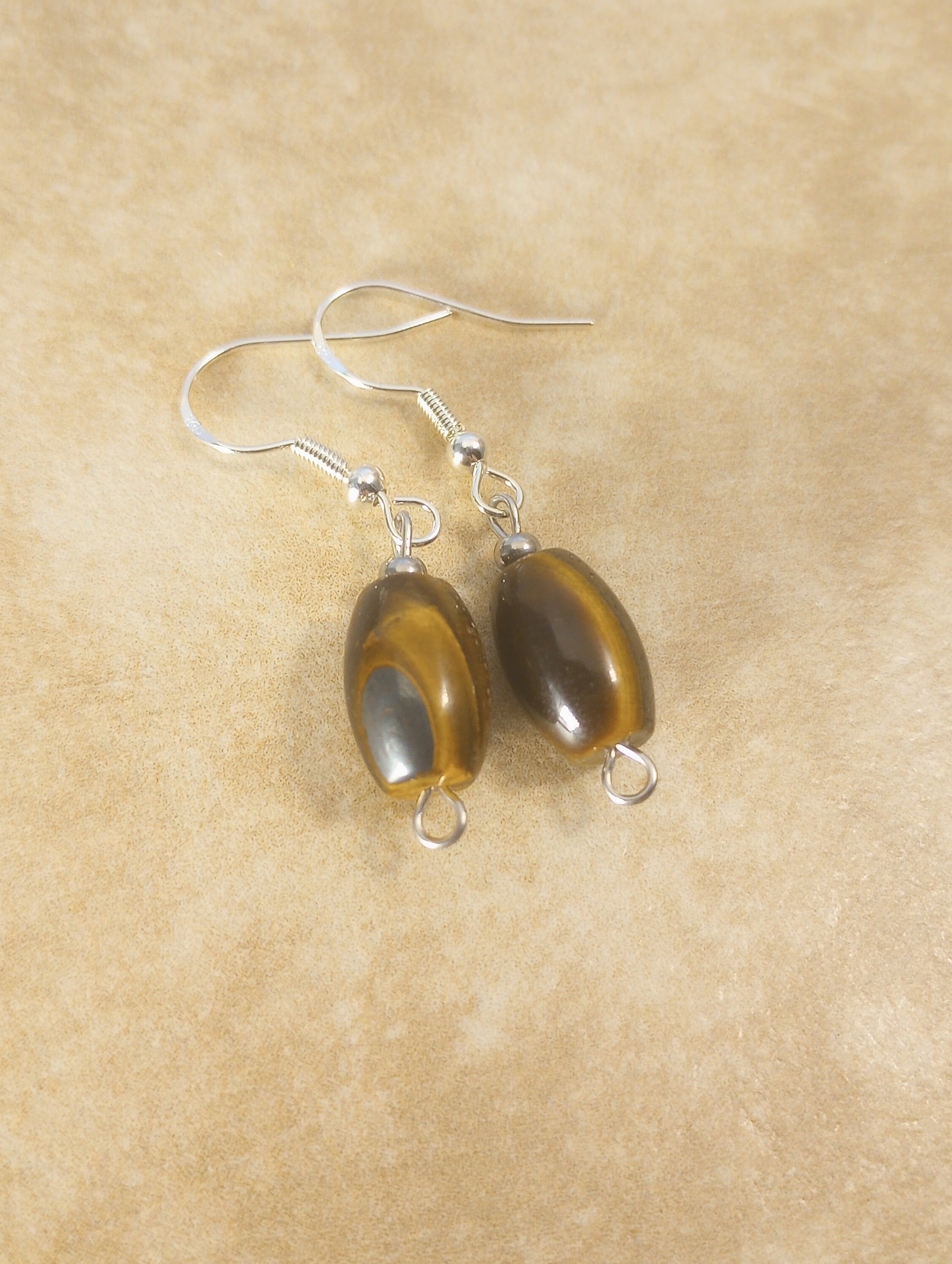 Tiger Eye Beaded Earrings