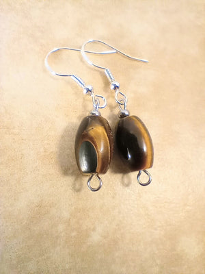 Tiger Eye Beaded Earrings