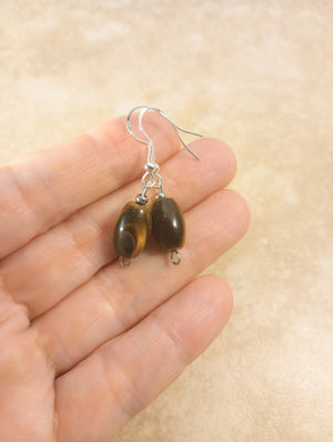 Tiger Eye Beaded Earrings