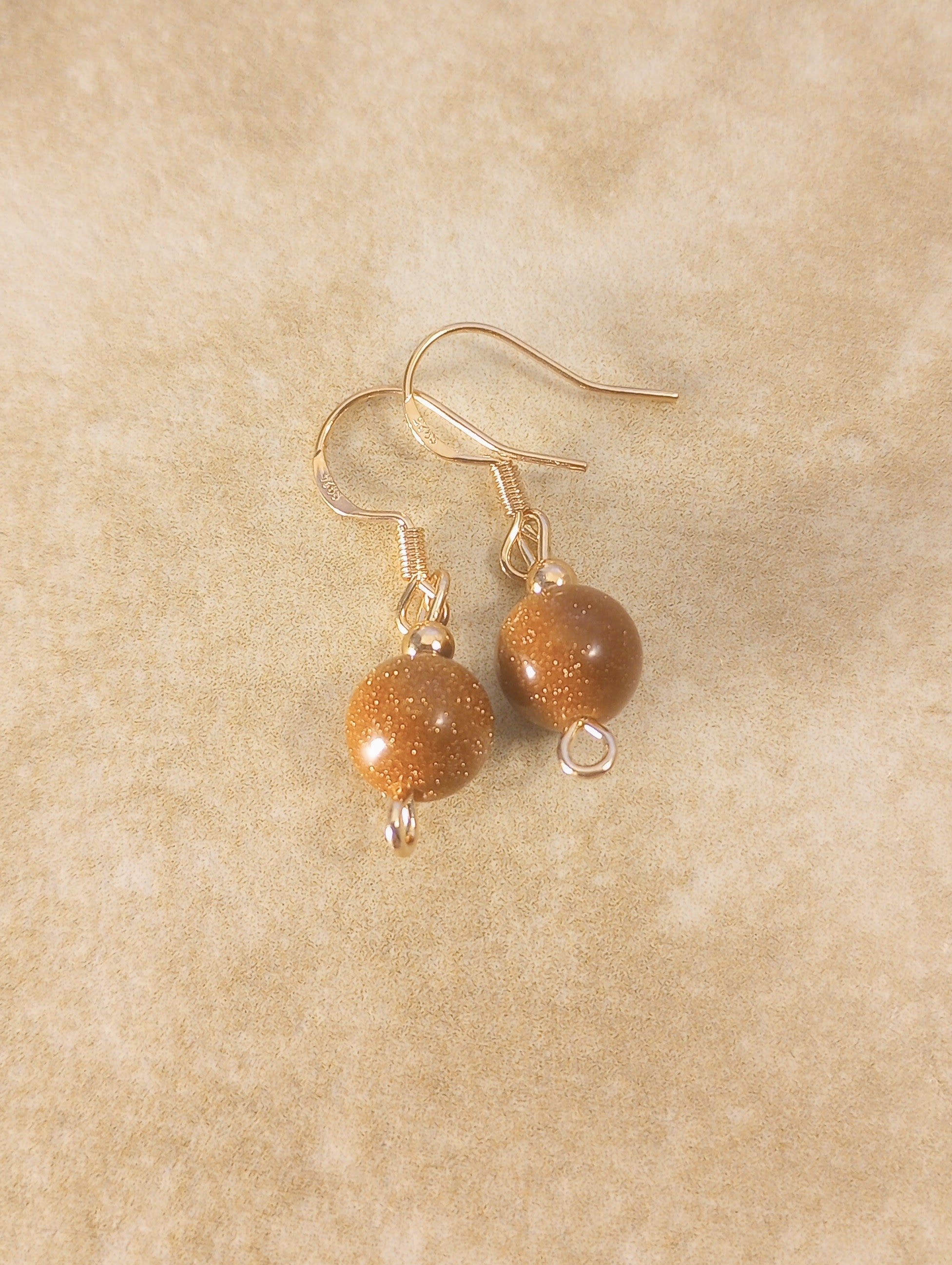 Goldstone Beaded Earrings