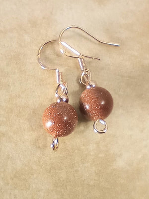 Goldstone Beaded Earrings