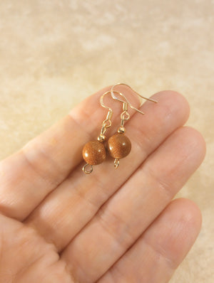 Goldstone Beaded Earrings