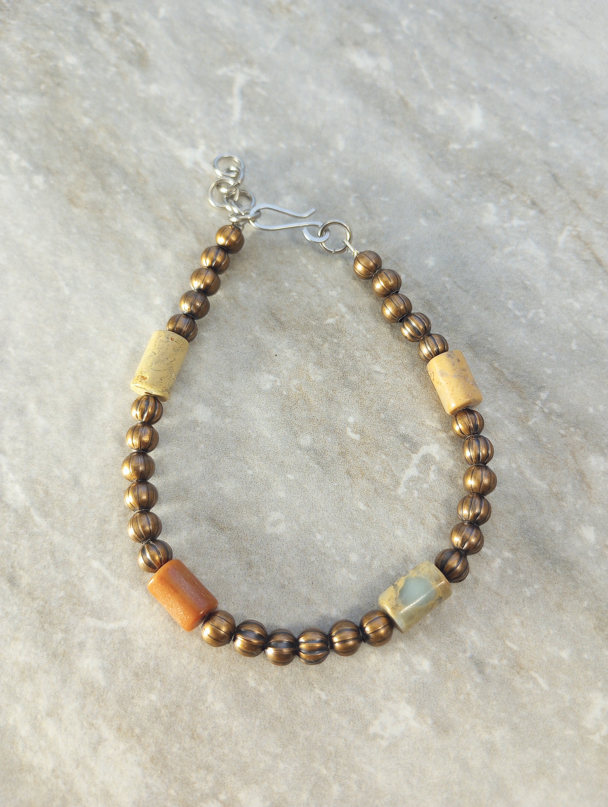 Aqua Terra Jasper & Copper Beaded Bracelet