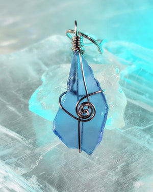 Sea Glass Wire Wrapped Necklace