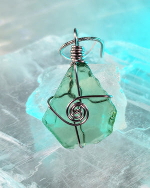 Sea Glass Wire Wrapped Necklace