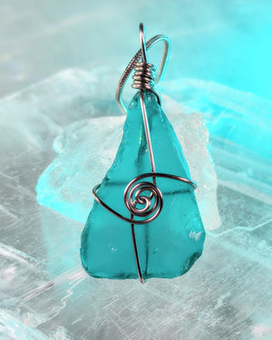 Sea Glass Wire Wrapped Necklace