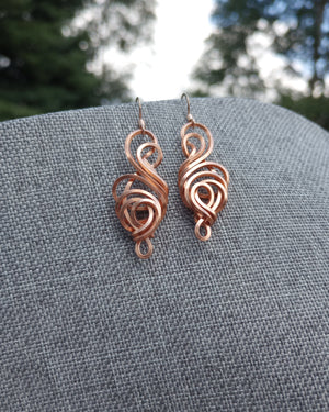 Serendipity Copper Wire Wrapped Earrings