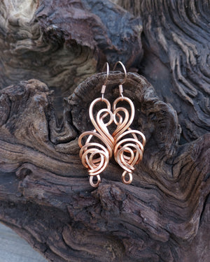 Serendipity Copper Wire Wrapped Earrings