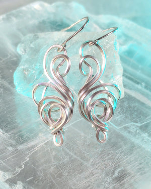 Serendipity Sterling Silver Wire Wrapped Earrings