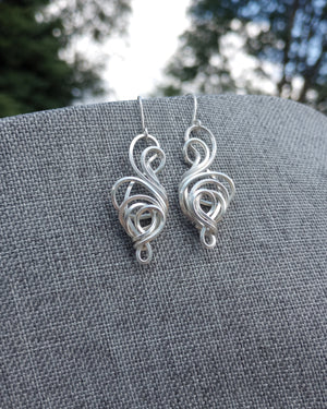 Serendipity Sterling Silver Wire Wrapped Earrings