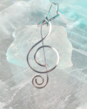 Treble Clef Pendant Necklace