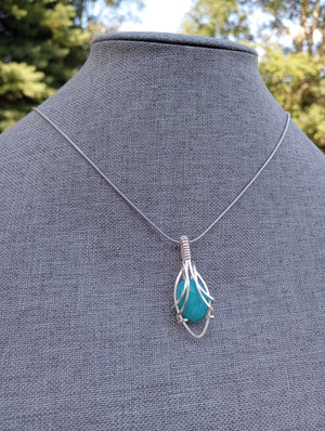 Wings Amazonite Pendant Necklace