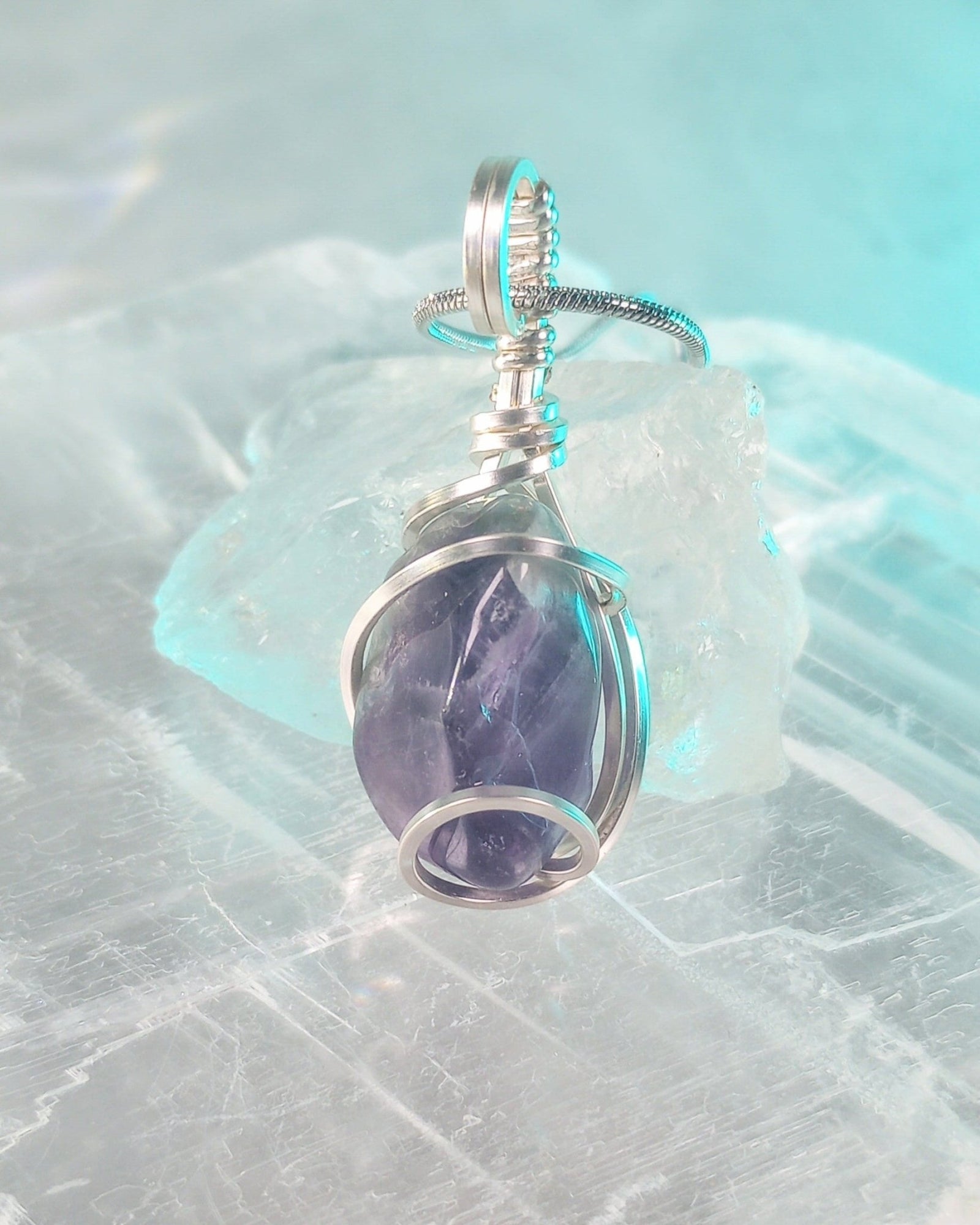Amethyst Natural Stone Pendant Necklace - Windfall Jewelry