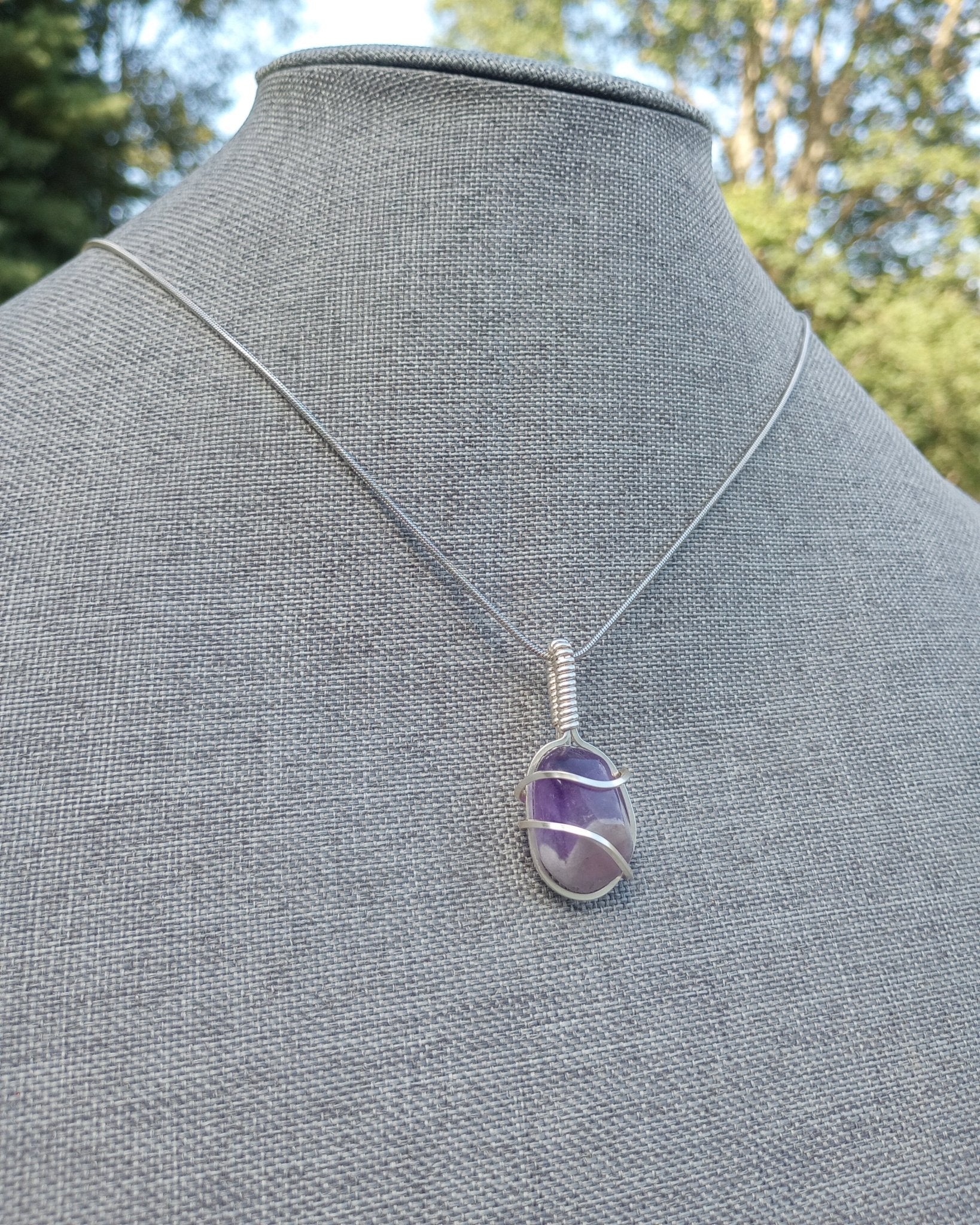Amethyst Natural Stone Pendant Necklace - Windfall Jewelry