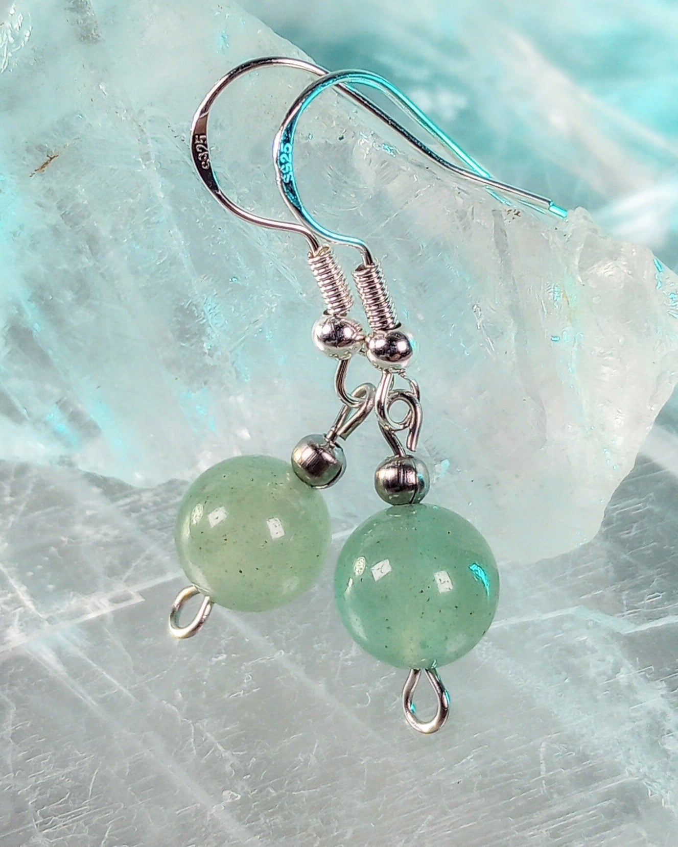Aventurine Natural Stone Beaded Earrings - Windfall Jewelry