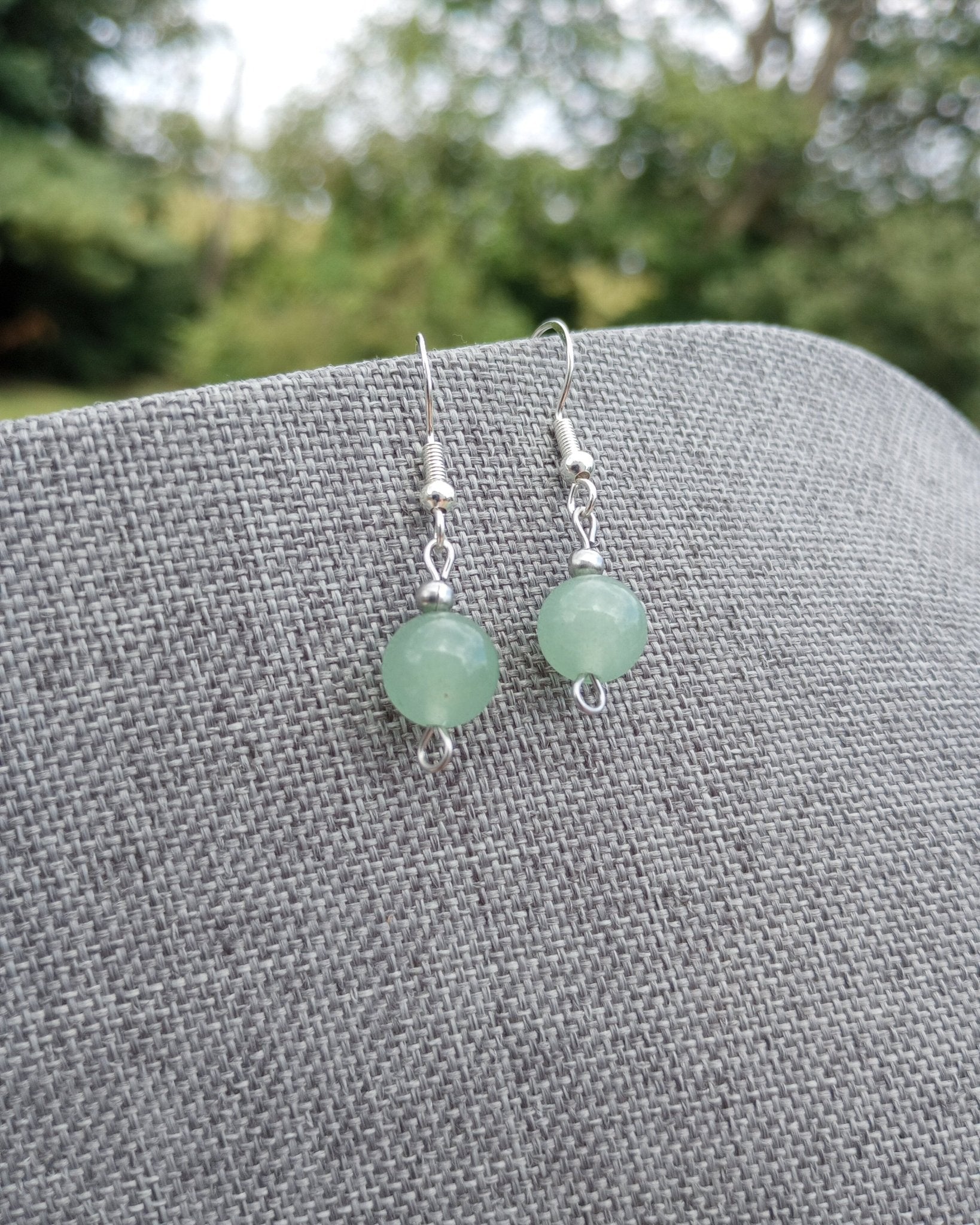 Aventurine Natural Stone Beaded Earrings - Windfall Jewelry