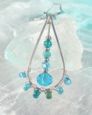 Beaded Teardrop Pendant Necklace - Windfall Jewelry