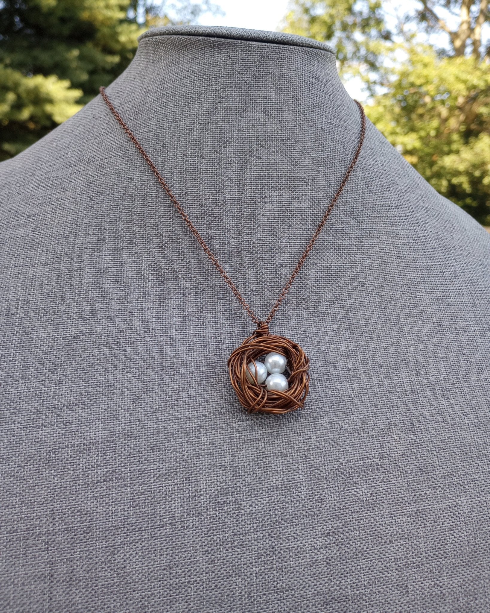 Bird's Nest Pendant Necklace - Windfall Jewelry
