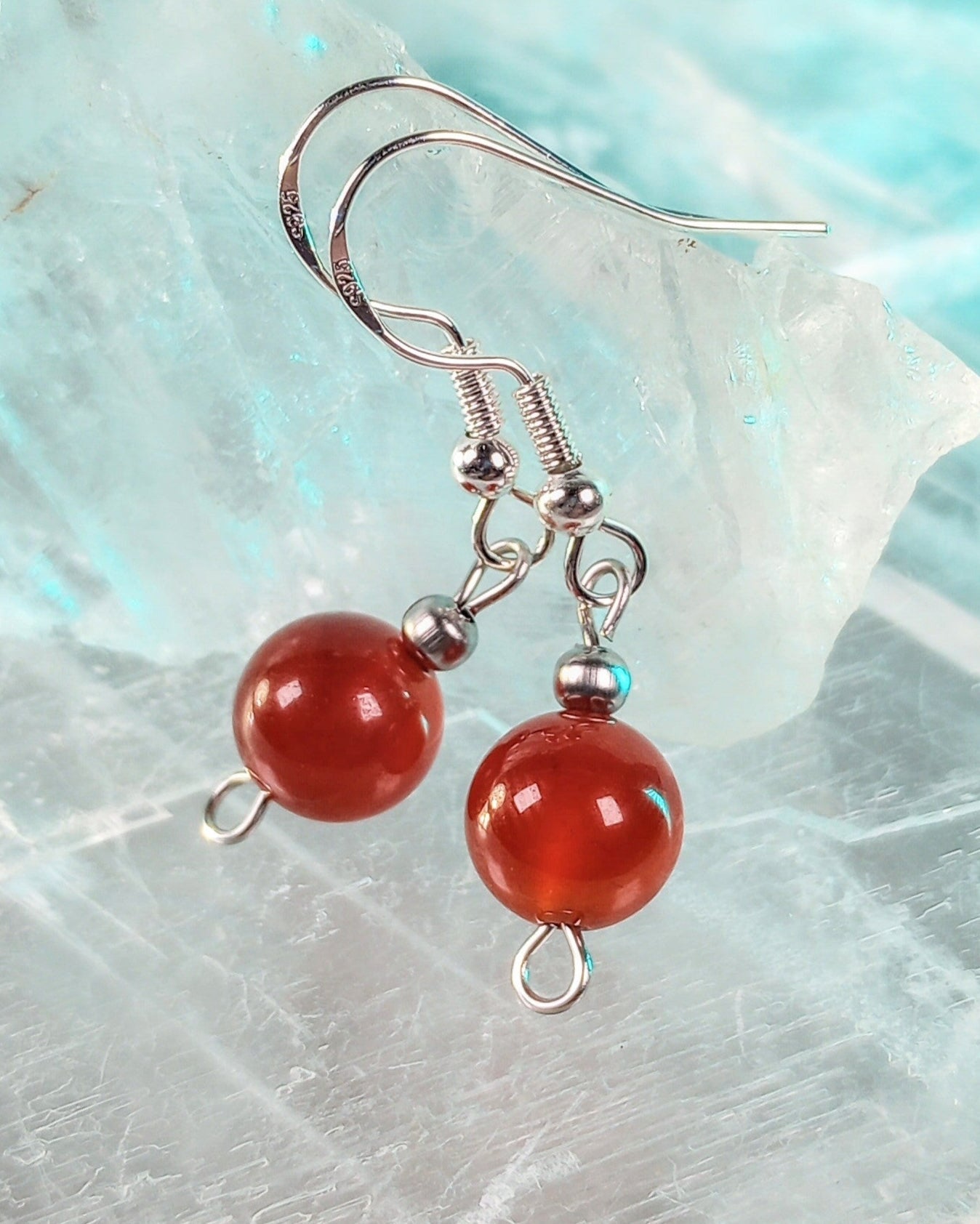Carnelian Natural Stone Beaded Earrings - Windfall Jewelry