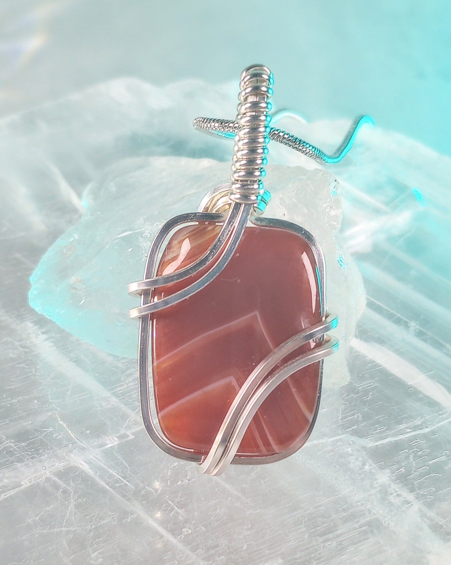 Carnelian Natural Stone Pendant Necklace - Windfall Jewelry
