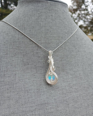 Cascade Glass Moonstone Pendant Necklace - Windfall Jewelry