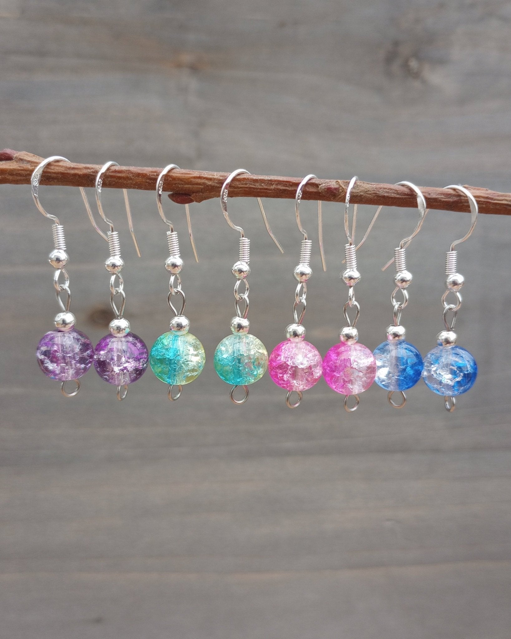 Colorful Crackle Bead Earring Bundle - Windfall Jewelry