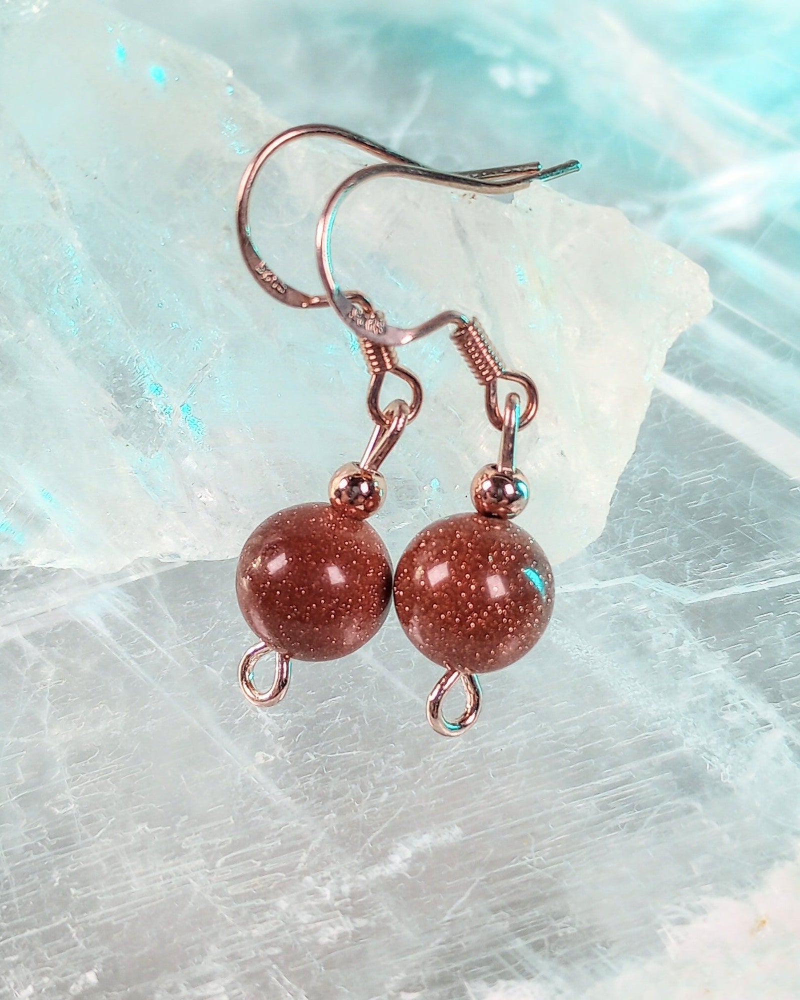 Goldstone Beaded Earrings - Windfall Jewelry