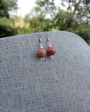 Goldstone Beaded Earrings - Windfall Jewelry