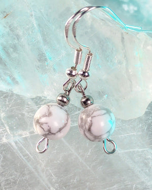 Howlite Natural Stone Beaded Earrings - Windfall Jewelry