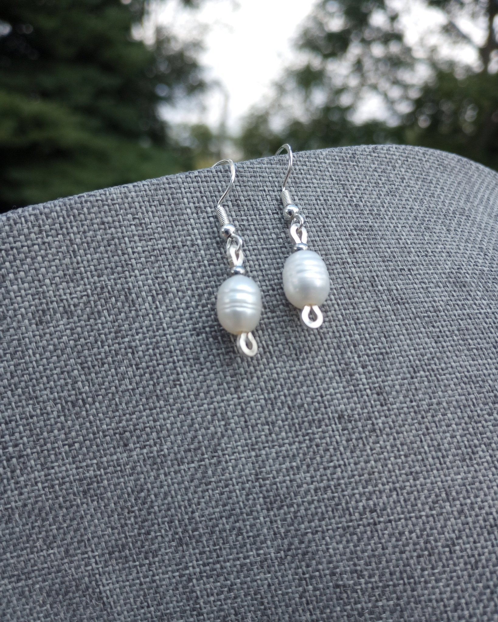 Ivory Luster Freshwater Pearl Earrings - Windfall Jewelry