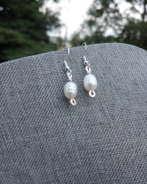 Ivory Luster Freshwater Pearl Earrings - Windfall Jewelry
