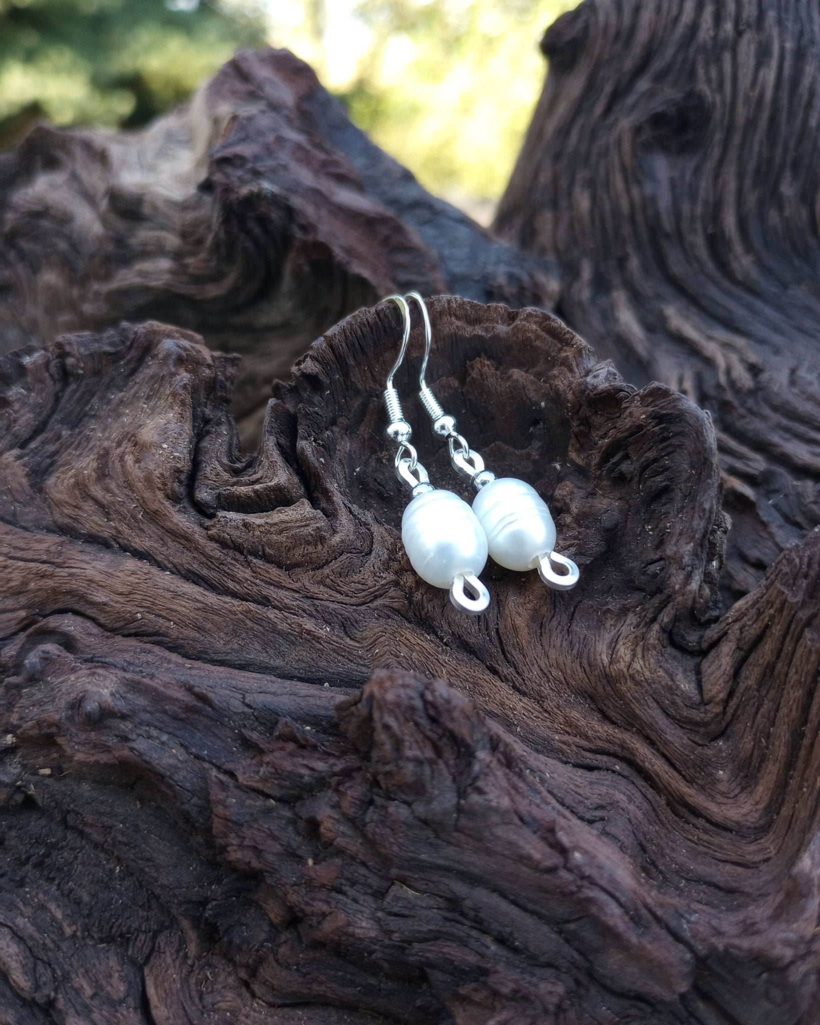 Ivory Luster Freshwater Pearl Earrings - Windfall Jewelry