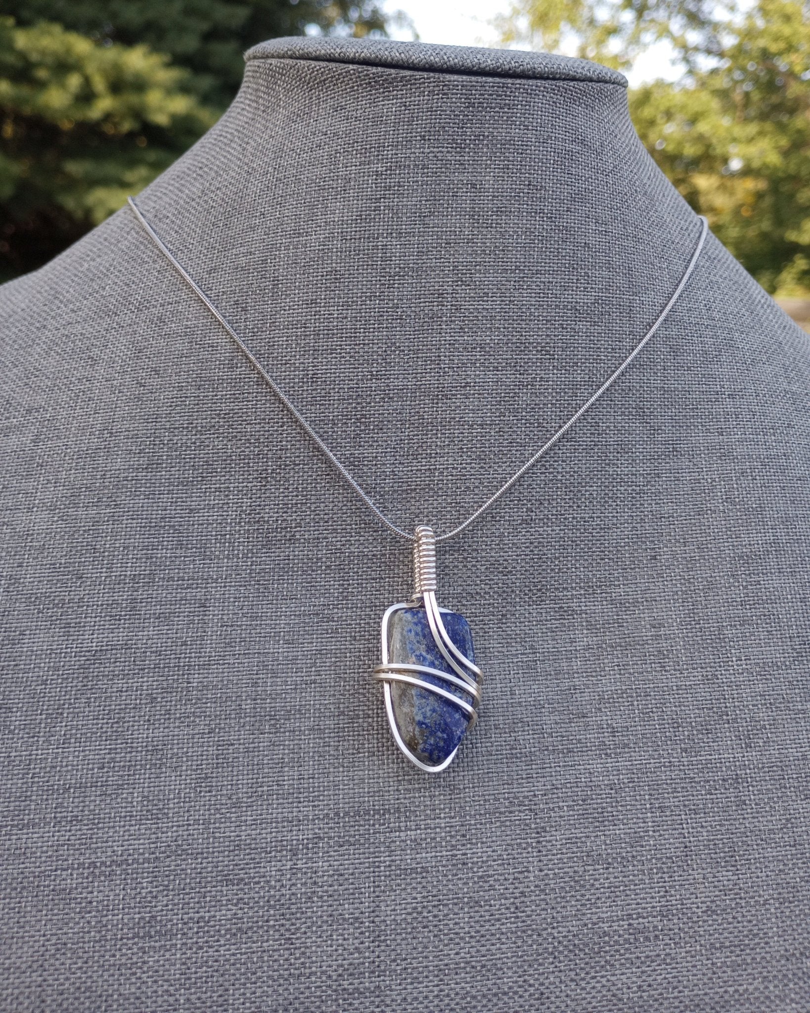 Lapis Natural Stone Pendant Necklace - Windfall Jewelry