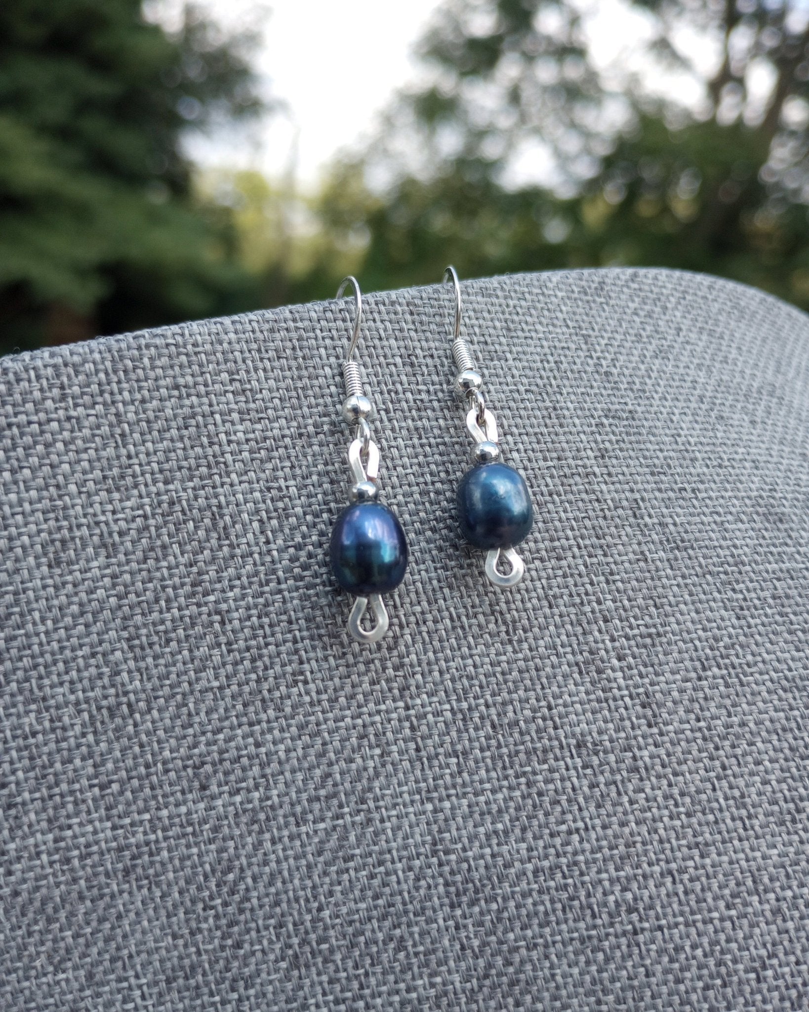 Midnight Mystique Freshwater Pearl Earrings - Windfall Jewelry