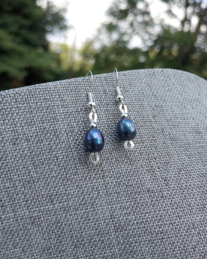 Midnight Mystique Freshwater Pearl Earrings - Windfall Jewelry