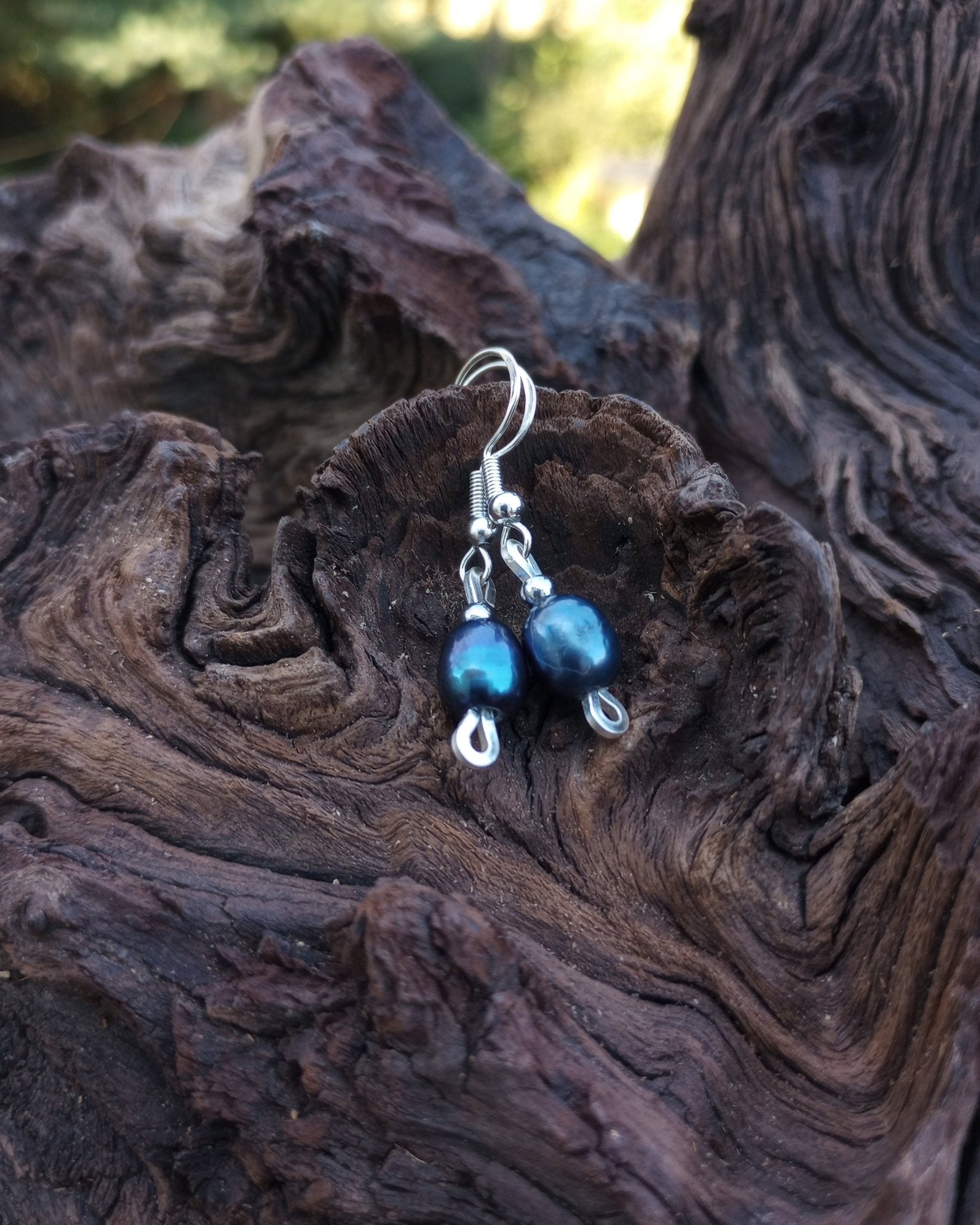 Midnight Mystique Freshwater Pearl Earrings - Windfall Jewelry